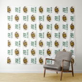 Voetbal 15e verjaardag jongens | Step Repeat Achte Wandkleed (In Situ (horizontaal))