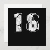 Voetbal 18e verjaardag van de viering van de Birth Kaart (Voorkant / Achterkant)