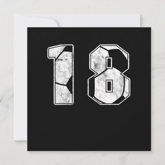 Voetbal 18e verjaardag van de viering van de Birth Kaart (Voorkant)