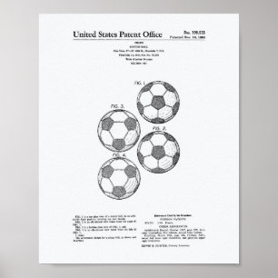 Voetbal 1964 Kunst octrooi - Witboek Poster