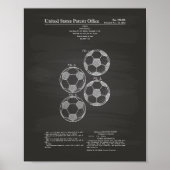  Voetbal 1964 Patent Art - Chalkboard Poster (Voorkant)