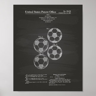 Voetbal 1964 Patent Art - Chalkboard Poster