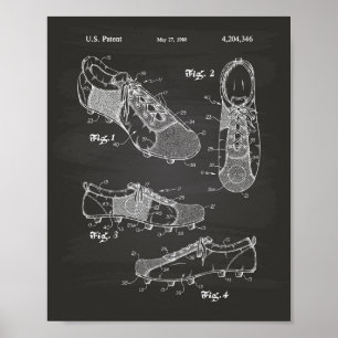Voetbal 1980 - Kunstbord voor voetbalwedstrijden Poster