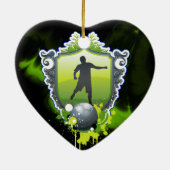 Voetbal 1 keramisch ornament (Achterkant)