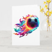 Voetbal 1 T Shirt Kaart (Gele Bloem)