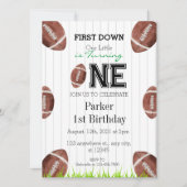 Voetbal 1e Jaar Uit Verjaardagsuitnodiging Kaart (Voorkant)