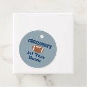 Voetbal 1e verjaardag bedankjes labels (In situ)