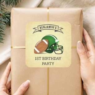 Voetbal 1e verjaardag feest cadeautje sticker