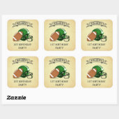 Voetbal 1e verjaardag feest cadeautje sticker (Vel)