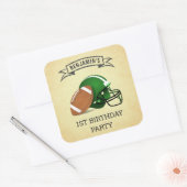 Voetbal 1e verjaardag feest cadeautje sticker (Envelop)