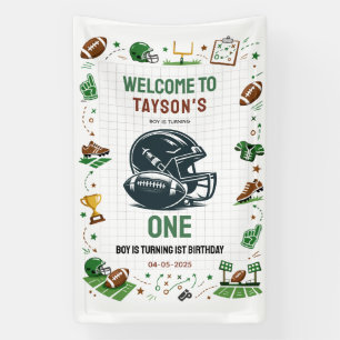 Voetbal 1e verjaardag - Leuk voor kinderen Spandoek