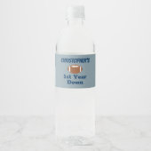 Voetbal 1e verjaardag waterfles etiket (Voorkant)