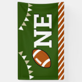 Voetbal 1e verjaardagsfeestje spandoek (Verticaal)