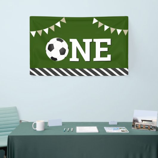Voetbal 1e verjaardagsfeestje spandoek (Beurs)
