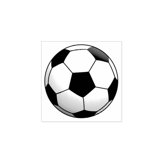 Voetbal 1x1 rubberstempel (Afrduk)