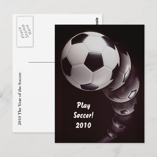 Voetbal 2010 briefkaart (Voorkant / Achterkant)