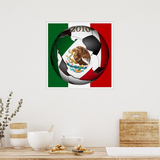 voetbal 2010 - Mexico Poster (Keuken)
