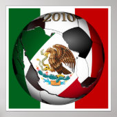 voetbal 2010 - Mexico Poster (Voorkant)