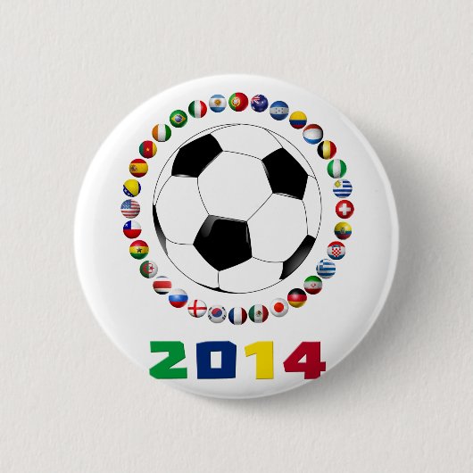 Voetbal 2014 2530 ronde button 5,7 cm (Voorkant)
