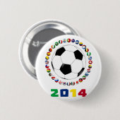 Voetbal 2014 2530 ronde button 5,7 cm (Voorkant /achterkant)