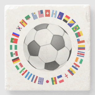 Voetbal 2014 stenen onderzetter