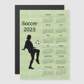 Voetbal 2025 Kalender Magnetische Kaart (Voorkant / Achterkant)