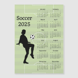 Voetbal 2025 Kalender Magnetische Kaart