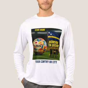 Voetbal 2026 futbol Curazao Aangepaste Naam land Tri-Blend Shirt