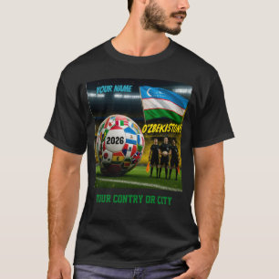 Voetbal 2026 futbol Oezbekistan Aangepaste Naam la T-shirt
