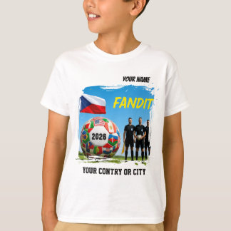 Voetbal 2026 futbol Tsjechische Republiek Aangepas T-shirt