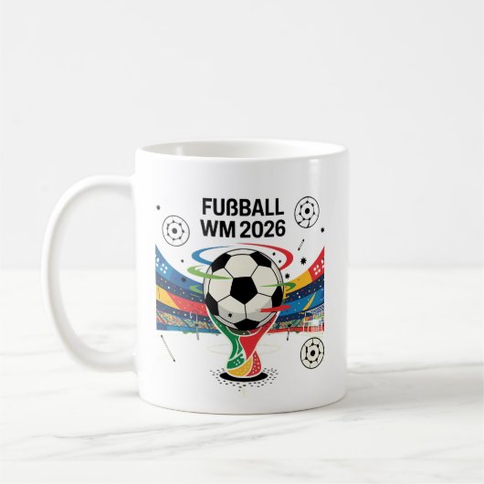 Voetbal 2026 ⚽ – Globaal Voetbal Fan Design Koffiemok (Links)