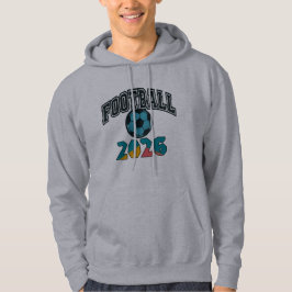 Voetbal 2026 Krachtige Sporttypografie Ontwerp | V Hoodie