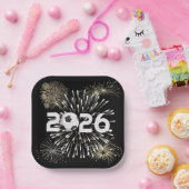 Voetbal 2026 Nieuwjaarsfeest Papieren Bordje (Feest)