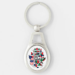 Voetbal 2026 Verenigde Staten, Canada, Mexico Foot Sleutelhanger