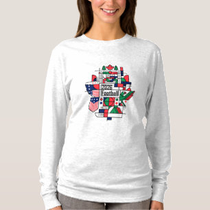 Voetbal 2026 Verenigde Staten, Canada, Mexico Foot T-shirt