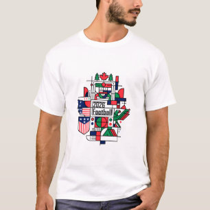 Voetbal 2026 Verenigde Staten, Canada, Mexico Foot T-shirt
