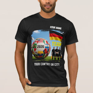 Voetbal 2026 voetbal Duitsland Aangepaste naam lan T-shirt