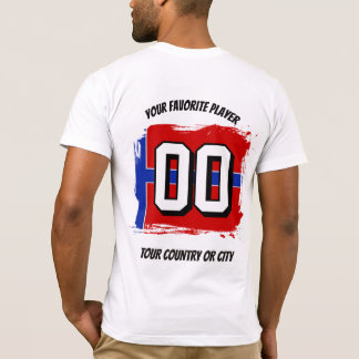 Voetbal 2026 voetbal NOORWEGEN Aangepaste Naam lan T-shirt