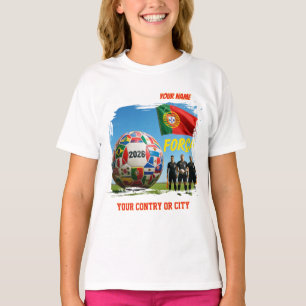 Voetbal 2026 voetbal PORTUGAL Aangepaste naam land T-shirt