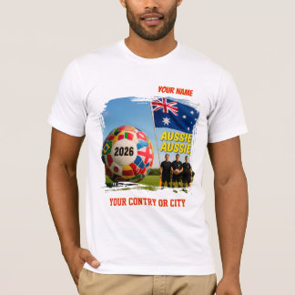 Voetbal 2026 voetbal SUDAFRICA Aangepaste landnaam T-shirt
