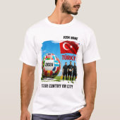 Voetbal 2026 voetbal TURKIJE Aangepaste naam & T-shirt (Voorkant)
