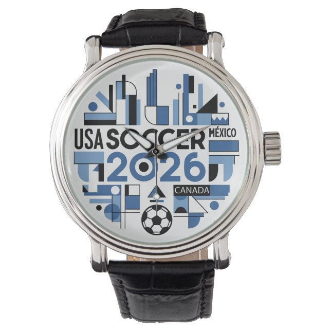 Voetbal 2026 VS, Canada, Mexico Horloge (Voorkant)
