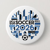 Voetbal 2026 VS, Canada, Mexico Ronde Button 7,6 Cm (Voorkant)