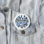 Voetbal 2026 VS, Canada, Mexico Ronde Button 7,6 Cm (In situ)