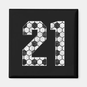 Voetbal #21 Love Voetbal Moeder Favoriete Speler J Magneet