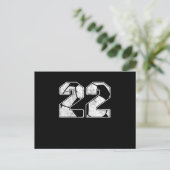 Voetbal 22e verjaardag viering sport cadeau briefkaart (Staand voorkant)