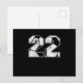 Voetbal 22e verjaardag viering sport cadeau briefkaart (Voorkant / Achterkant)