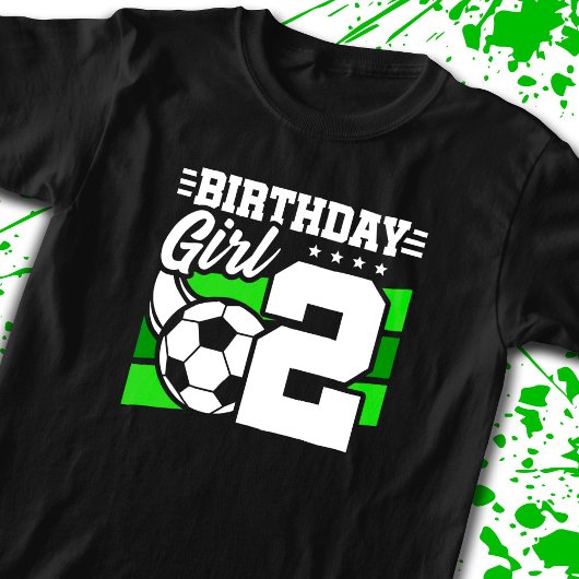 Voetbal - 2 jaar oud meisje - 2 jaar tweede verjaa t-shirt