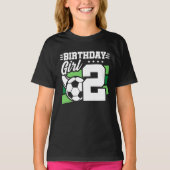 Voetbal - 2 jaar oud meisje - 2 jaar tweede verjaa t-shirt (Voorkant)