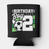 Voetbal - 2 jaar oude jongen - 2e verjaardag blikjeskoeler (Achterkant)